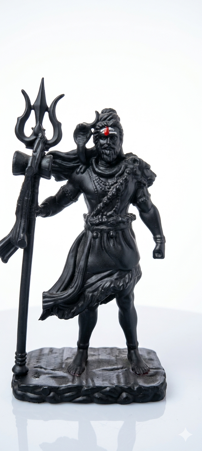 Mahadev Black Finish Statue with Trishul – Premium Decorative Idol for Home & Office