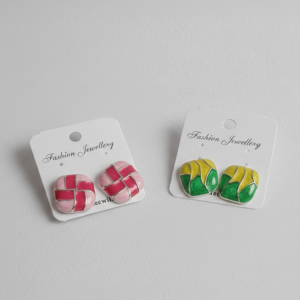 Stylish Colorful Enamel Stud Earrings for Women | Trendy Fashion Jewellery | Lightweight Daily Wear Earrings