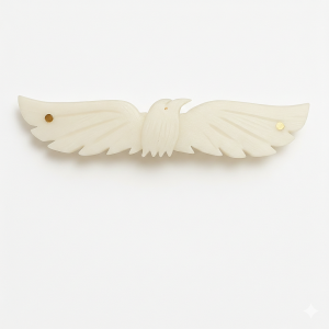 Premium Eagle Design Hair Barrette for Women | Elegant Ivory Finish Hair Clip | Stylish Designer Hair Accessory