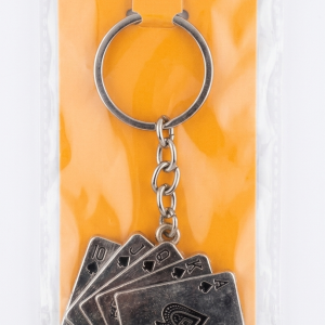 Premium Playing Cards Metal Keychain – Stylish Poker Design Key Ring for Car, Bike & Gifts